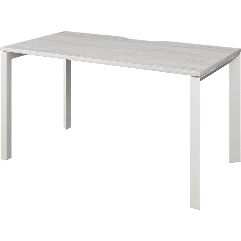 стол на металлокаркасе protech нтмп.п-140 сосна винтер/белый фото