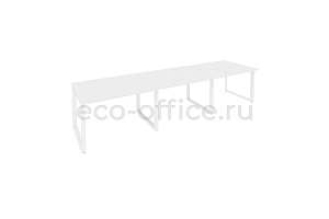 Стол переговорный (3 столешницы) ONIX O.MO-PRG-3.2 Белый Бриллиант / Белый металл фото