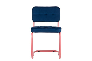 Конференц-кресло ECO-CHAIR COLOMBO Comfort CLM-05 Синий велюр / Винтажная роза металл фото