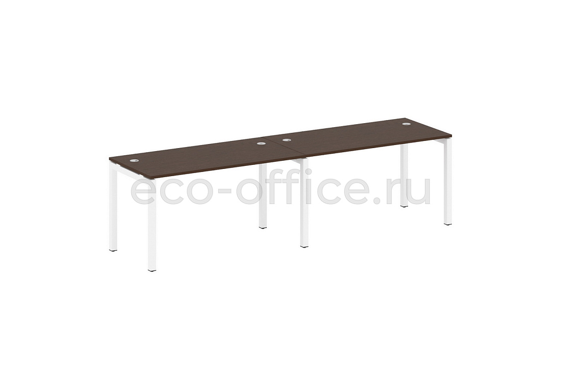Рабочая станция на 2 рабочих места METAL SYSTEM QUATTRO 5x5 50БП.СМ-2.3 Венге Цаво / Белый металл  стоимость