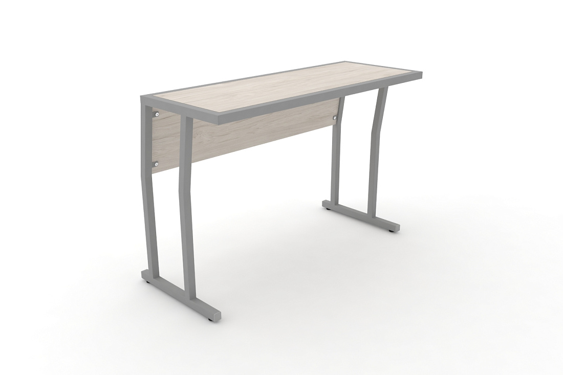 Стол учебный двухместный с царгой DESK DK-1100SP Денвер Светлый / Серый Металл  стоимость