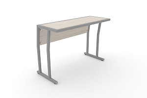 Стол учебный двухместный с царгой DESK DK-1100SP Денвер Светлый / Серый металл фото