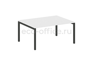 Стол переговорный (1 столешница) METAL SYSTEM QUATTRO 5x5 50БП.ПРГ-1.4 Белый / Антрацит металл фото
