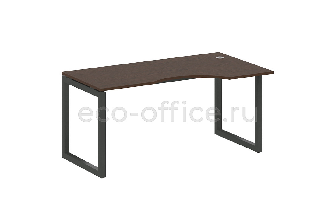 Стол криволинейный правый METAL SYSTEM QUATTRO 5x5 50БО.СА-1 Пр Венге Цаво / Антрацит металл  стоимость