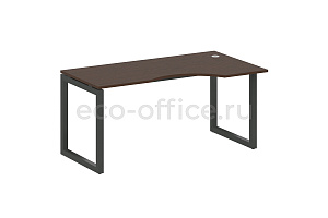 Стол криволинейный правый METAL SYSTEM QUATTRO 5x5 50БО.СА-1 Пр Венге Цаво / Антрацит металл фото