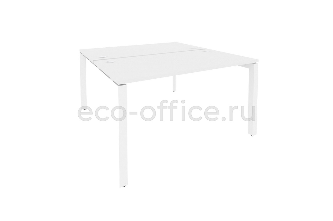 Рабочая станция на П-образном м/к ONIX O.MP-D.RS-2.3.7 Белый Бриллиант / Белый металл  купить в Москве