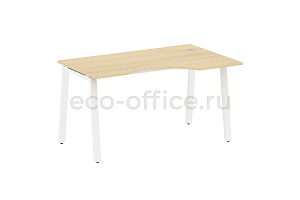 Стол криволинейный правый METAL SYSTEM STYLE БА.СА-2 (R) Акация Лорка / Белый металл фото