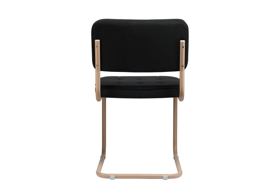 комплект конференц-кресел eco-chair colombo comfort clm-05 чёрный велюр / капучино металл фото
