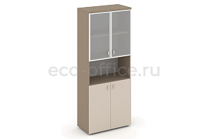 Шкаф высокий широкий ESTETICA ES.ST-1.4R Латте / Капучино фото