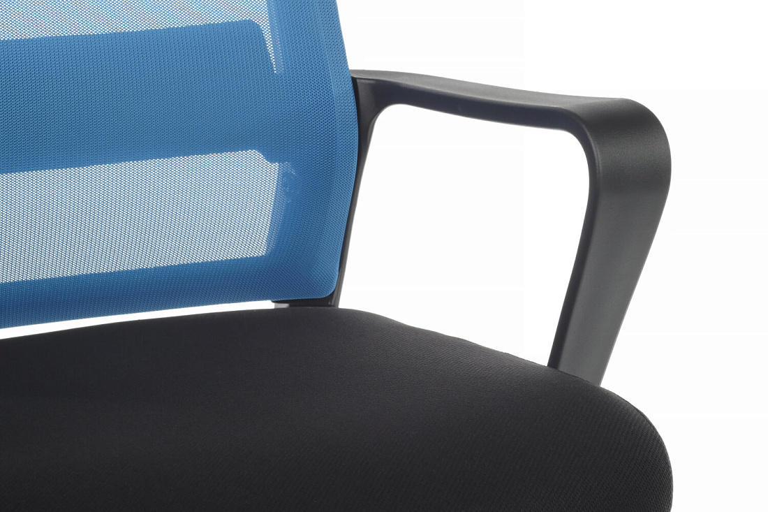 кресло rv chair mint 1029mb синяя сетка / чёрная ткань фото