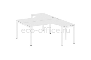 Рабочая станция криволинейная METAL SYSTEM QUATTRO 5x5 50БП.РАС-СА-2.4 Белый / Белый металл фото