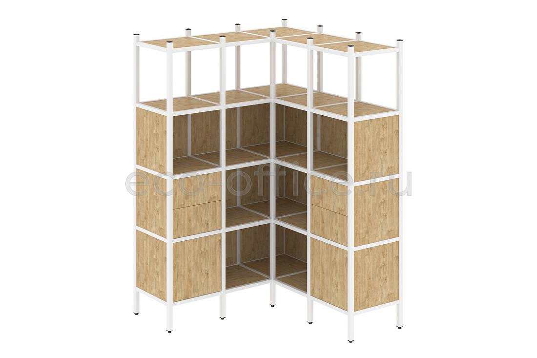 Комплект наборного стеллажа LOFT VR.L-33 Тиквуд Светлый / Белый металл  стоимость