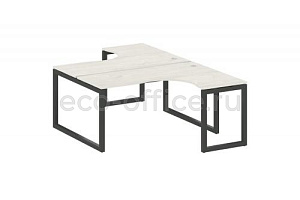 Рабочая станция криволинейная METAL SYSTEM QUATTRO 5x5 50БО.РАС-СА-2.4 Дуб Наварра / Антрацит металл фото