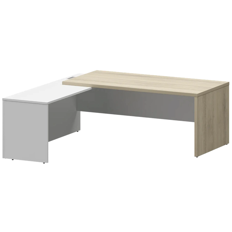 стол руководителя левый protech kzp-20l кронберг/белый фото