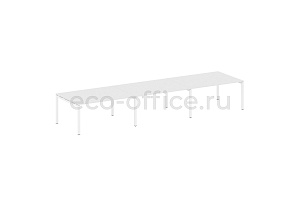 Стол переговорный (3 столешницы) METAL SYSTEM QUATTRO 5x5 50БП.ПРГ-3.4 Белый / Белый металл фото
