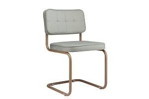 Конференц-кресло ECO-CHAIR COLOMBO Comfort CLM-05 Серый велюр / Капучино металл фото