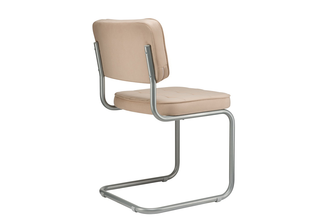 комплект конференц-кресел eco-chair colombo comfort clm-05 бежевый велюр / серый металл фото