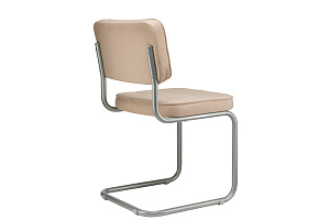 Конференц-кресло ECO-CHAIR COLOMBO Comfort CLM-05 Бежевый велюр / Серый металл фото