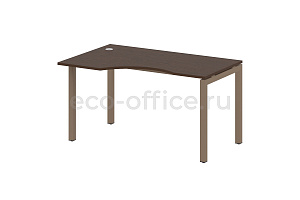 Стол криволинейный левый METAL SYSTEM QUATTRO 5x5 50БП.СА-2 Л Венге Цаво / Мокко металл фото