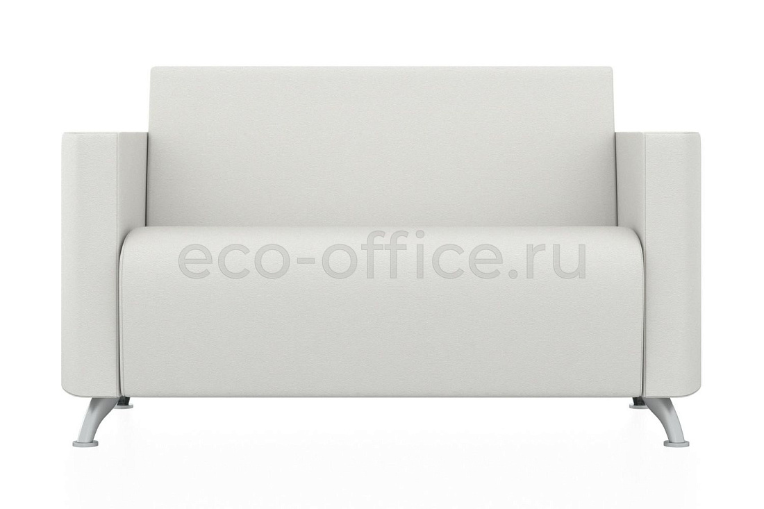 Двухместный диван СИТИ экокожа Euroline 920 Ультра белый купить в Москве