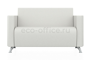Двухместный диван СИТИ экокожа Euroline 920 Ультра белый фото