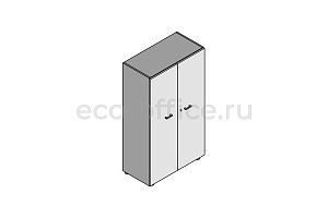 Шкаф средний с 2 дверцами ELITE 174 074 Light Poplar / Black фото