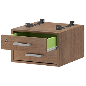 Тумба подвесная для столов на м/каркасе гл.600 мм Protech АМТ2-02М.60 Орех фото