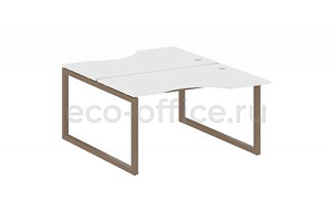 Рабочая станция криволинейная METAL SYSTEM QUATTRO 5x5 50БО.РАС-СА-2.2 Белый / Мокко металл фото