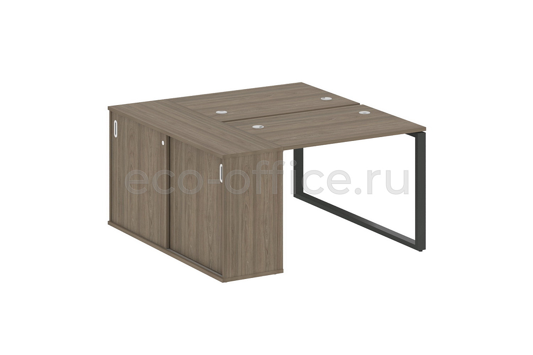 Рабочая станция с опорным шкафом-купе METAL SYSTEM STYLE БО.РС-СШК-1.1 Вяз Благородный / Антрацит металл   стоимость