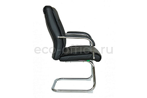 Конференц-кресло RV Chair ATOM 9249-4 Чёрная экокожа фото