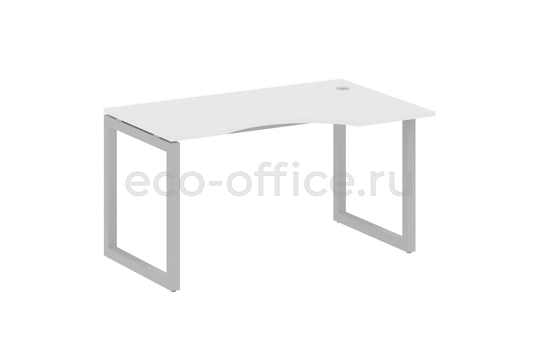 Стол криволинейный правый METAL SYSTEM QUATTRO 5x5 50БО.СА-2 Пр Белый / Серый металл  стоимость