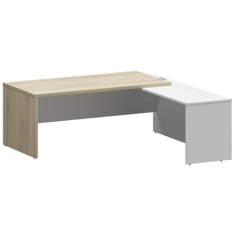 стол руководителя правый protech kzp-20r кронберг/белый фото