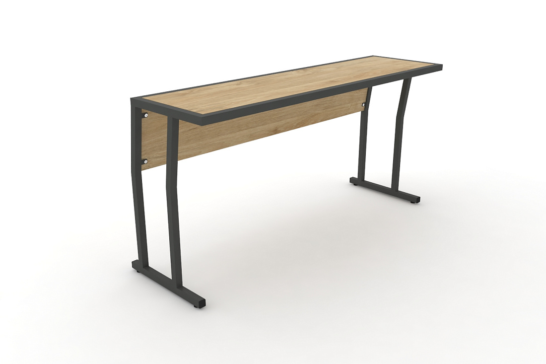 Стол учебный трехместный с царгой DESK DK-1500SP Тиквуд Светлый / Антрацит Металл  стоимость