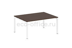 Стол переговорный (1 столешница) METAL SYSTEM QUATTRO 5x5 50БП.ПРГ-1.4 Венге Цаво / Белый металл фото