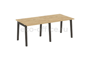 Стол переговорный (2 столешницы) ONIX WOOD OW.PRG-2.1 Тиквуд Светлый / Дуб Тёмный фото