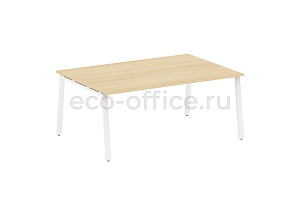 Стол переговорный (1 столешница) METAL SYSTEM STYLE БА.ПРГ-1.5 Акация Лорка / Белый металл фото