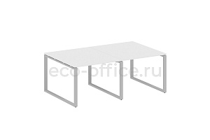 Стол переговорный (2 столешницы) METAL SYSTEM STYLE БО.ПРГ-2.1 Белый / Серый металл фото