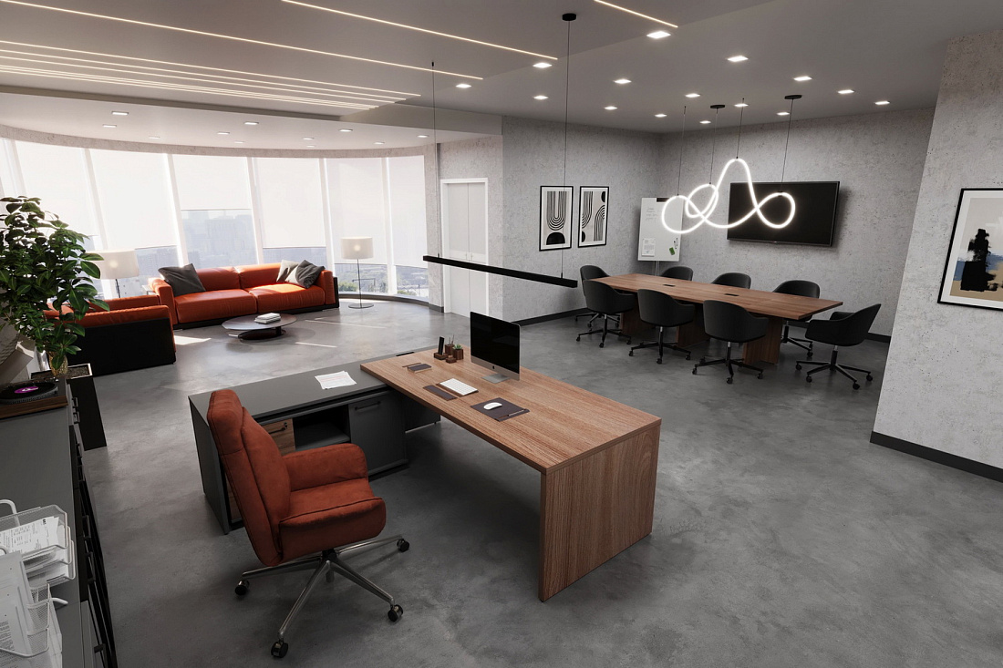 кабинет руководителя кортез темный шимо / графит фото