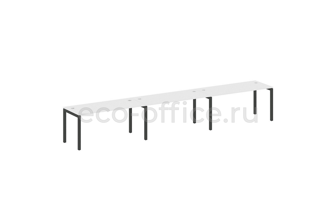 Рабочая станция на 3 рабочих места METAL SYSTEM QUATTRO 5x5 50БП.СМ-3.4 Белый / Антрацит металл  стоимость