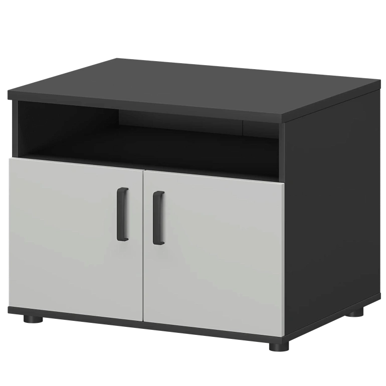 тумба для оргтехники protech смт-2дн тип1 графит/белый фото