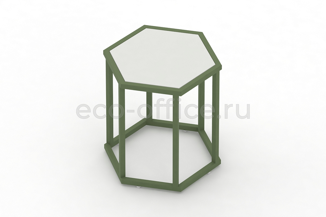 Стол журнальный HEX-450 ColorPastel Сатин / Резедово-зелёный (RAL 6011)  стоимость
