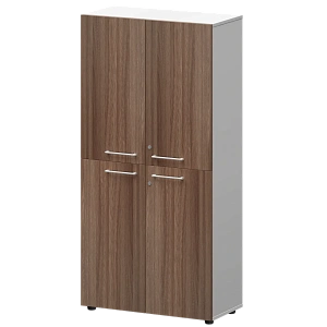 Шкаф высокий закрытый Protech СМШ48.2.28F(Б) Темный шимо/Белый фото