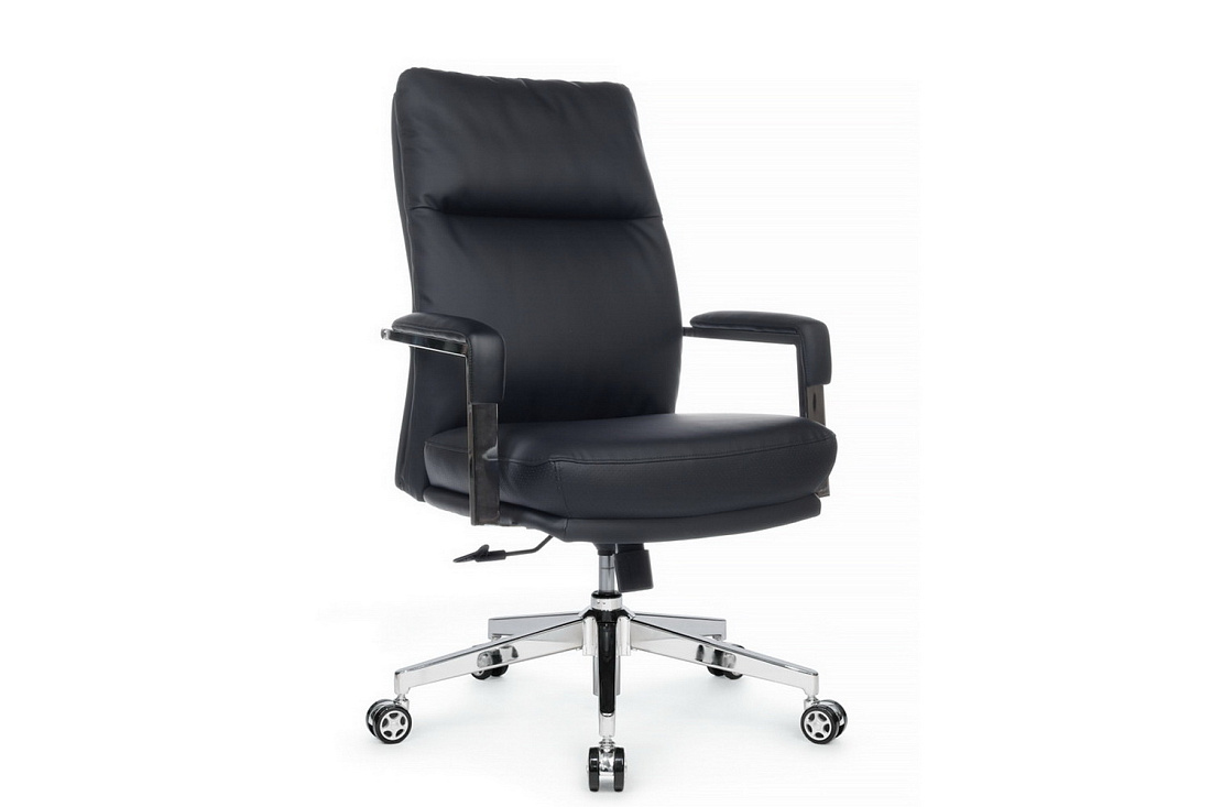 кресло rv chair leon-m b916 чёрная экокожа фото
