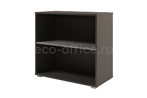 Стеллаж низкий широкий SOLUTION D-65 Бетон Чефалу / Трюфель фото