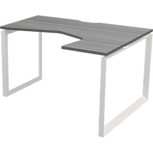 Стол эргономичный правый на металлокаркасе Protech НТМП.О-040.ПР Лиственница/Белый фото