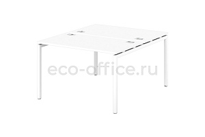 Стол-тандем на металлокаркасе 40*40 SENTIDA STEEL S-47 Белый фото