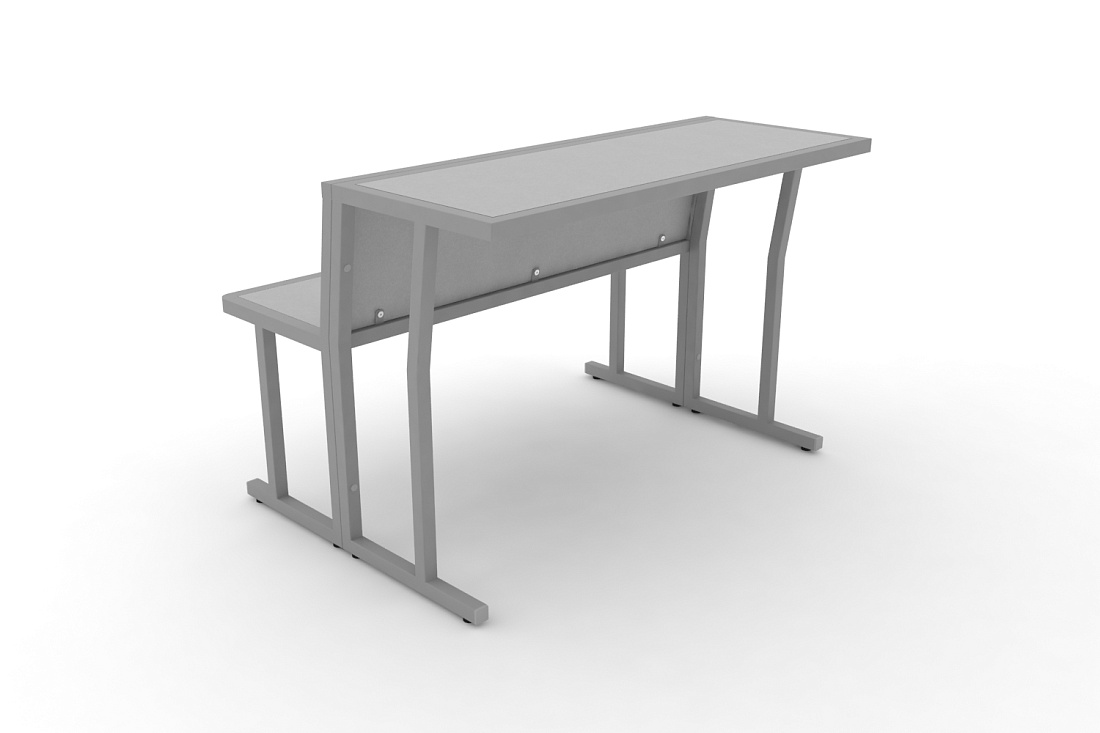 Комплект скамья со столом DESK DKN-1100LS Серый / Серый Металл  стоимость