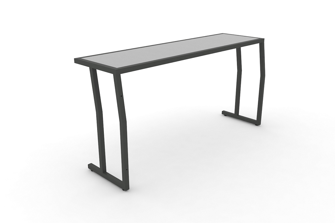 Стол учебный трехместный без царги DESK DK-1500S Серый / Антрацит Металл  стоимость