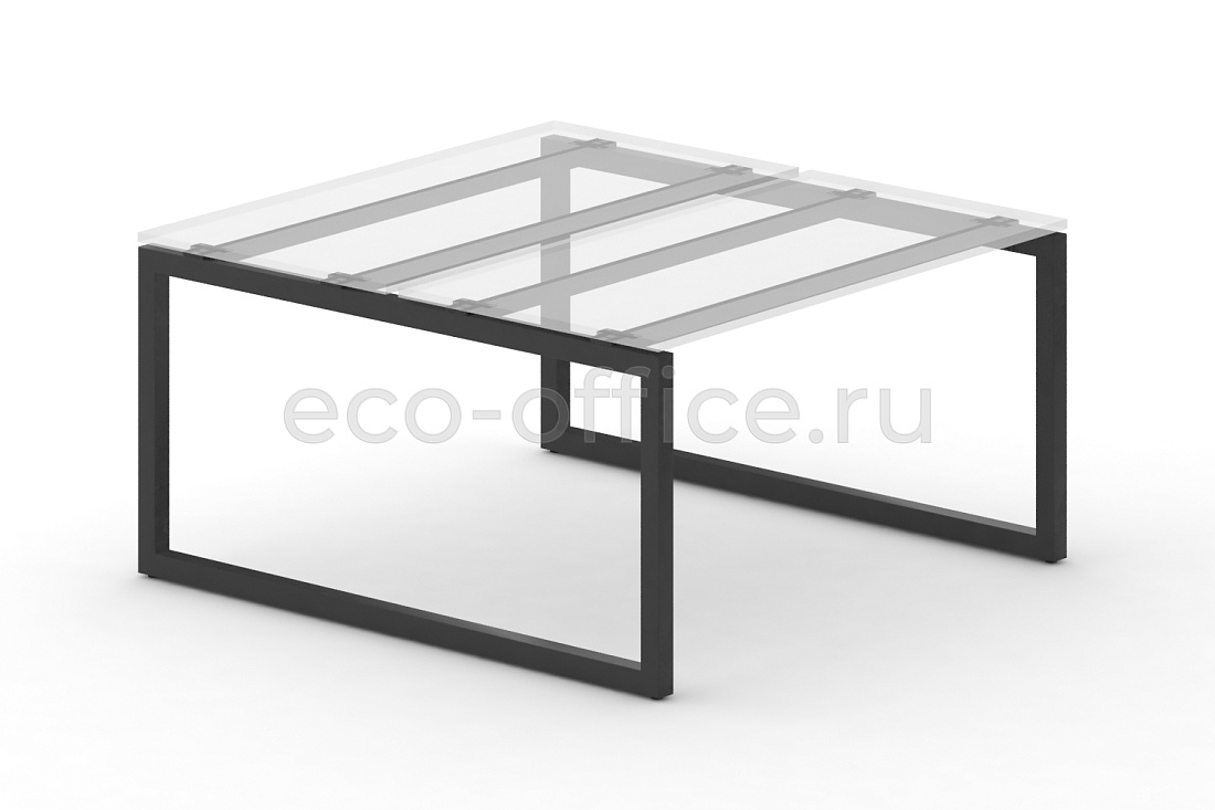 Металлокаркас на O-образных опорах 50x50 для рабочей станции 1400*1475 Черный металл  стоимость