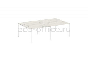 Рабочая станция на 4 рабочих места METAL SYSTEM QUATTRO 5x5 50БП.СМ-4.2 Дуб Наварра / Белый металл фото
